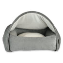 Grotte pour chien grise face