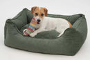 Panier pour chien velour vert forêt