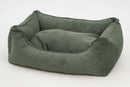 Panier pour chien velour vert forêt