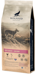Sac de croquettes Wolfood Puppy au poulet low grain