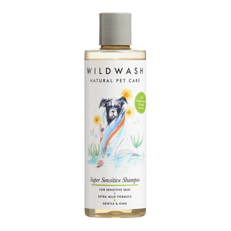 Shampoing pour chien à peau sensible - Aloe vera et calendula Wildwash Pet