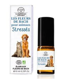 Boîte et flacon d'elixir aux fleurs de bach pour chiens et chats stressés