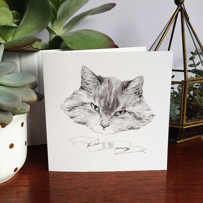 Carte postale chat grincheux « grumpy cat » - Hariet et Rosie