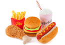 peluche pour chien junk food