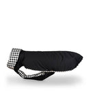 Manteau noir et carreaux noirs pour lévrier whippet