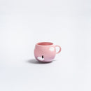 Tasse Nuage en grès – Édition Rose Satinée avec chat noir
