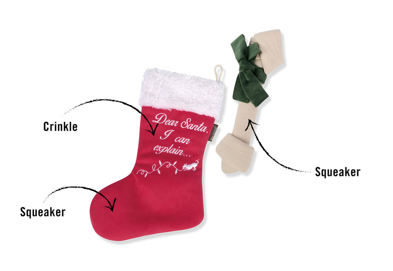 P.L.A.Y. – Good Dog Stocking, jouet de Noël pour chien