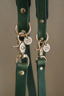 Laisse fine pour chien en cuir Hitch "Air" Band & Roll