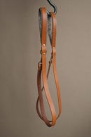 Laisse fine pour chien en cuir Hitch "Air" Band & Roll