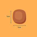 Dessin de la taille d'une croquette