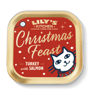 Repas de Noël pour chat dinde et jambon