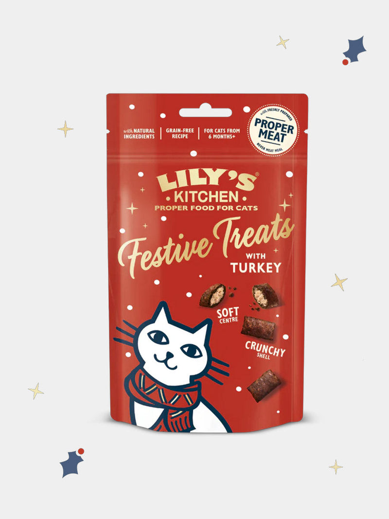 Friandise de noël avec de la dinde pour chat Lily's Kitchen