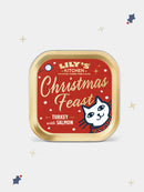 Repas de Noël pour chat dinde et jambon