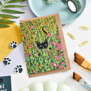 Carte postale "Cat hiding in a klimt Garden"