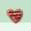 Jouet pour chat à l'herbe à chat séchée "Amour, Gloire & Pâtée"