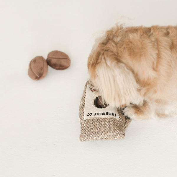 Jouet d’enrichissement petit chien Lambwolf Collective – Coffee Beans
