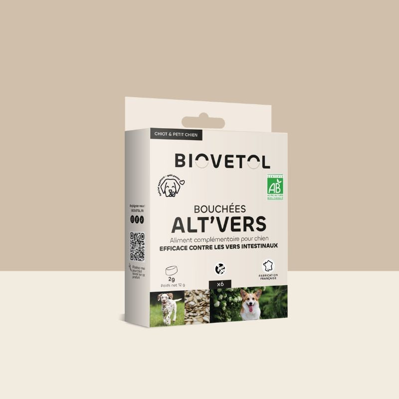 Bouchées appétissante ALT'VERS bio pour chien