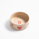 Bol Cozy Hearts pour chien en céramique artisanale