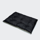 Coussin pour chien noir et kaki capitonné