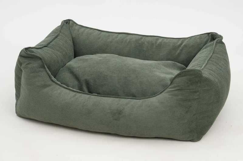 Panier pour chien velour vert forêt