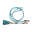 Laisse en cuir ajustable petit chien Aqua blue