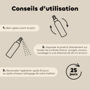 Spray anti-puces naturel pour l'habitat