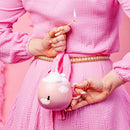 Tasse Nuage en grès – Édition Rose Satinée avec chat noir