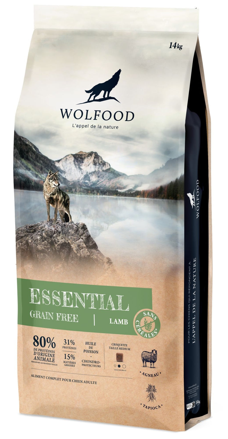 Croquettes Woldfood chien essential agneau sans céréale