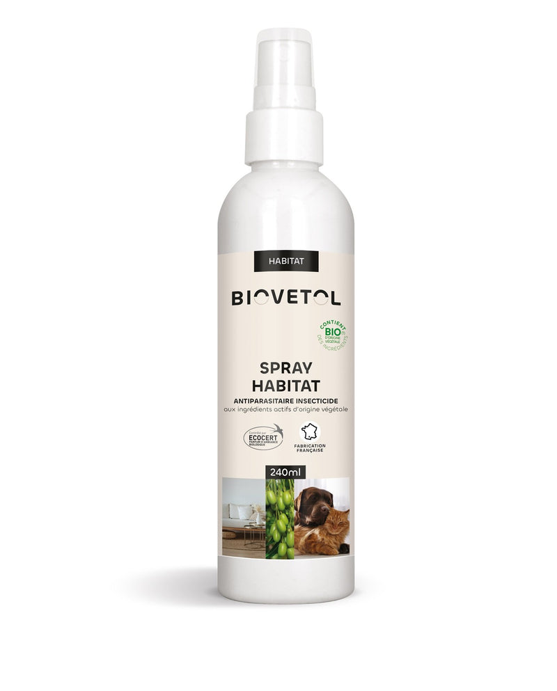 Spray anti-puces naturel pour l'habitat