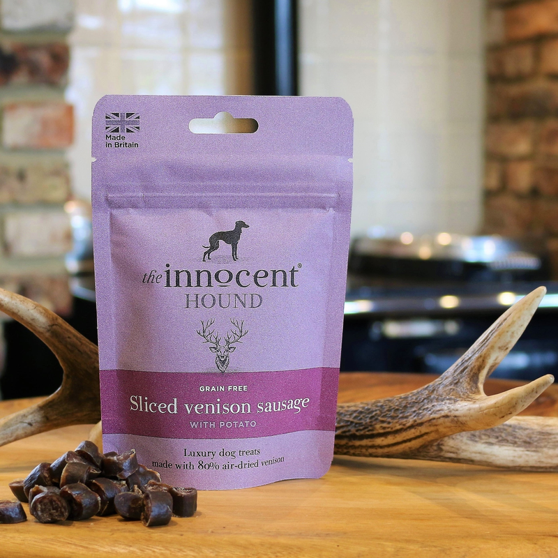 Saucisse pour chien de chevreuil tranchée