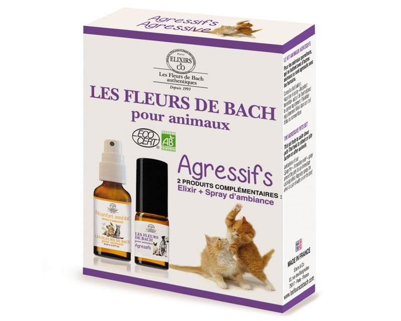 Fleurs de Bach : coffret programme pour chiens et chats agressifs