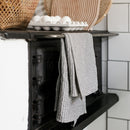 Serviette de toilette gaufrée en lin (3 couleurs)