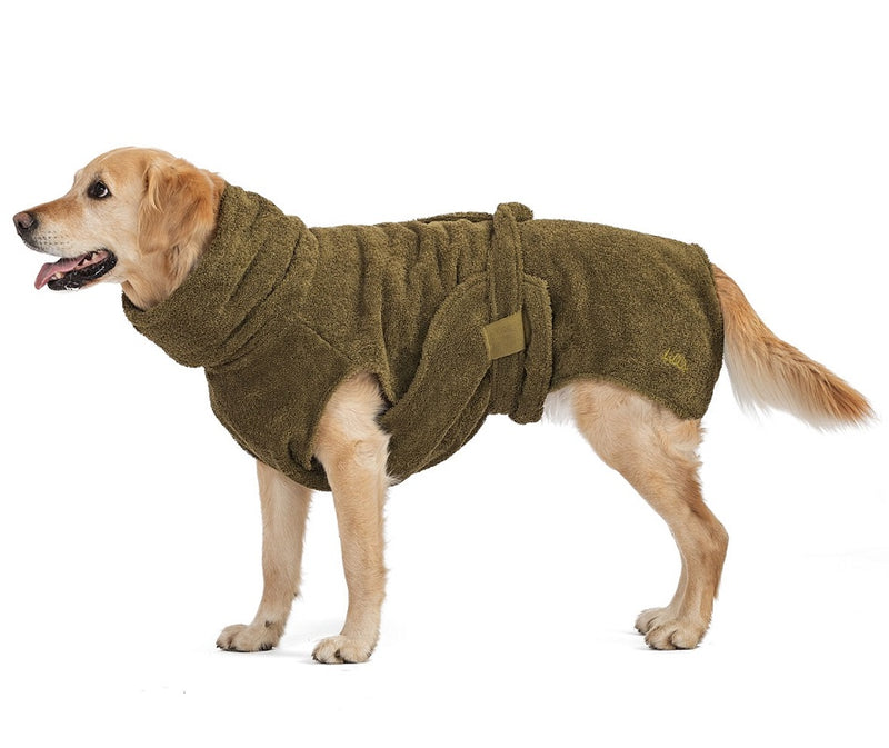 Peignoir/serviette Absorbant Pour Chien Et Chat - Velours Corail, Fermeture éclair, Enveloppant | Lavable Machine, Tailles S à XL | Pour Séchage Après Bain, Pluie - 9