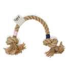 Corde pour chien en chanvre rose et bleue