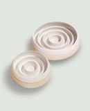 Gamelle anti-glouton pour chien en céramique blanche