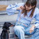 Laisse pour chien Chef L’Bark rouge et crème