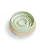 Gamelle anti-glouton pour chien en céramique vert anis
