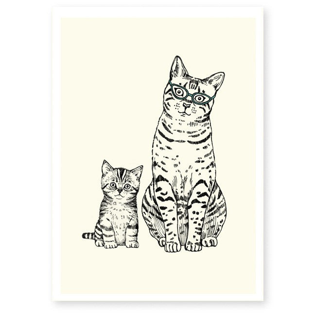 Affiche décorative A4 chaton – maman chat - Hariet et Rosie