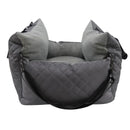 Panier de voiture pour chien anthracite et noir