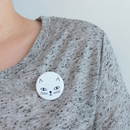 Badge chat blanc - Hariet et Rosie