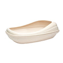 Bac à litière pour chat design blanche