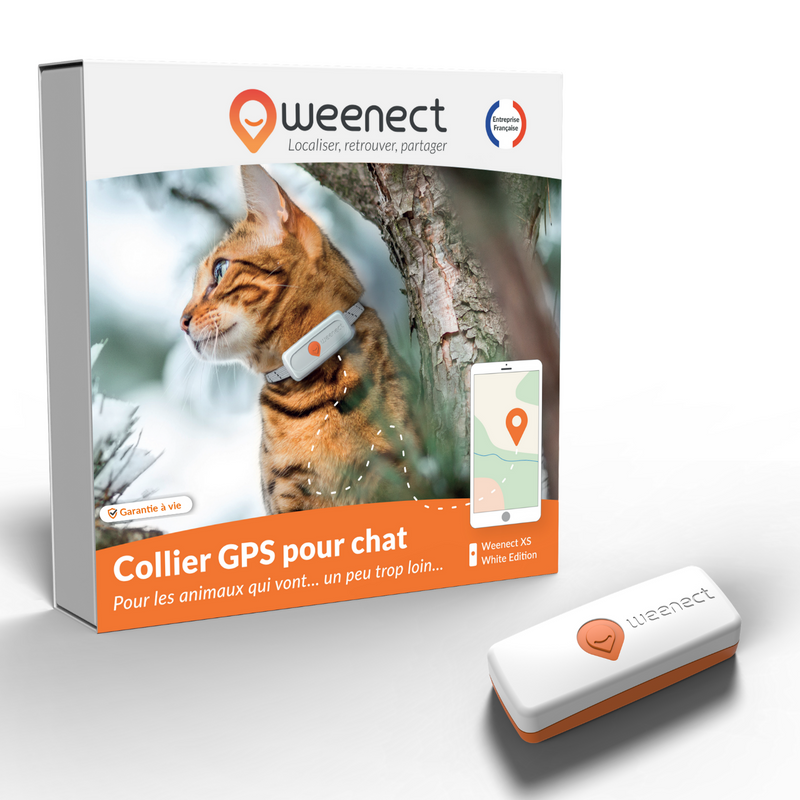 Boîte du collier GPS pour chat Weenect 2