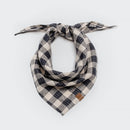 Bandana pour chien Vichy beige/ bleu