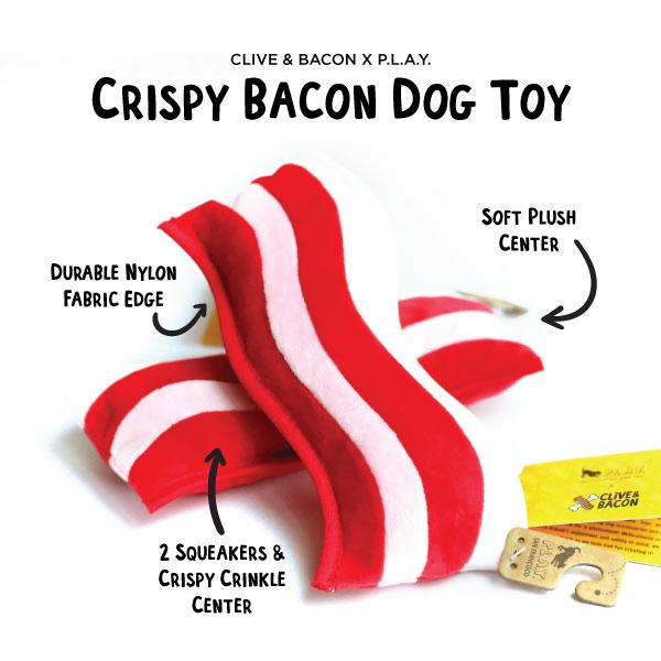 Peluche pour chien Crispy Bacon