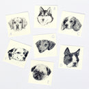 Tatouages temporaires avec différentes races de chiens