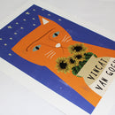 Affiche chat Vincat Van Gogh - Hariet et Rosie