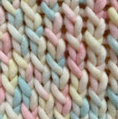 Détail des mailles de la laine