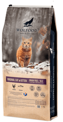 Paquet de croquettes Wolfood Original Cat & Kitten sans céréales