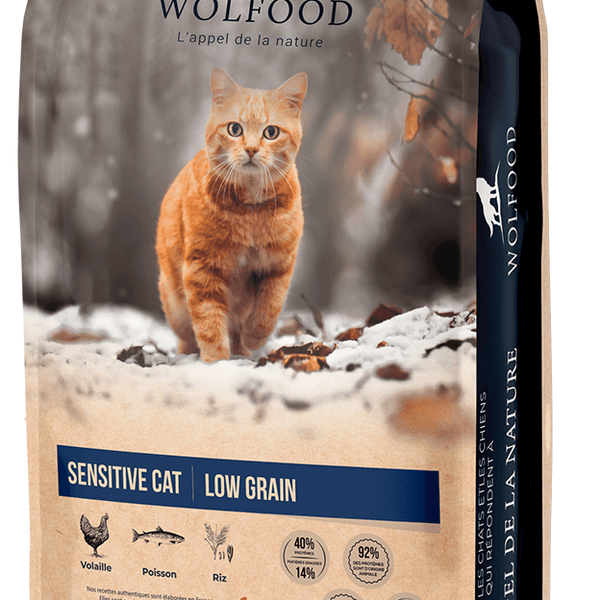 Croquettes Sensitive Cat Low Grain Wolfood 10kg