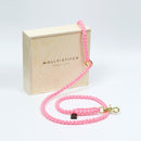 laisse pour chien en corde rose